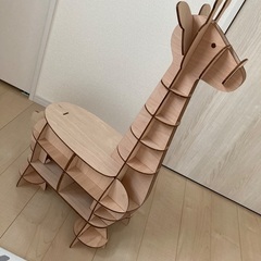 きりん木製オブジェ