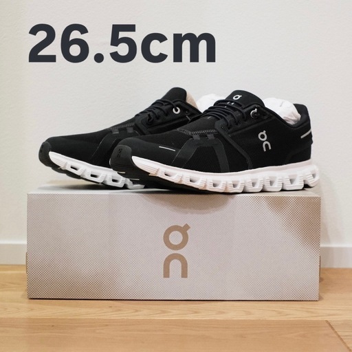 On Cloud6 ブラックホワイト　26.5cm ほぼ新品