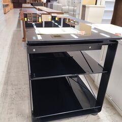 J9746　エレコム　ガラスTV台　PDR-SU42NBK　ブラック　クリーニング済み【リユースのサカイ柏店】参考価格31,500円の画像