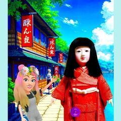 市松人形、日本人形、ヴィンテージ人形、昭和人形、レトロ人形、紫峰...