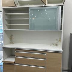 ★北九州、福岡市周辺配送可【松田家具】 レンジボード［1700 バリエレンジ(A) ノーブルオーク］食器棚  キッチン収納  💳自社配送時🌟代引き可💳※現金、クレジット、スマホ決済対応※  の画像