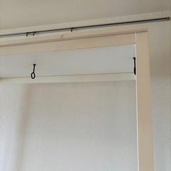 《IKEA＊ヘムネス/オープンワードローブ》ホワイト　ハンガーラックの画像