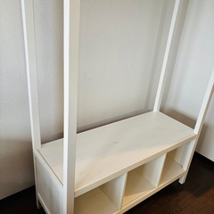 《IKEA＊ヘムネス/オープンワードローブ》ホワイト　ハンガーラックの画像