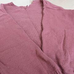 Lサイズ ピンク ニット 丈長めの画像