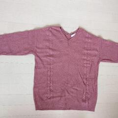 Lサイズ ピンク ニット 丈長め