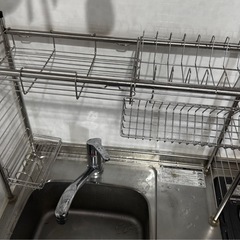 伸縮シンク上ラック　4点セットの画像