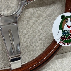 🚗【ステアリング】入荷！超美品ナルディウッド ポリッシュスポーク【カー用品高価買取アールワン田川】の画像