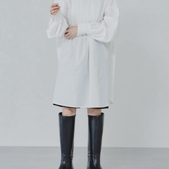 新品 レディース レインブーツ 長靴 黒の画像