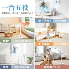 新品未使用　年中使える！高性能サーキュレーター　扇風機　節電　自動上下左右首振り360°の画像