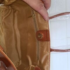 【未使用】牛革 キャメル ミニショルダーバッグの画像