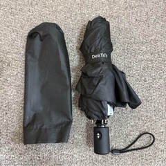 Delitoo 折りたたみ傘 晴雨兼用 ブラック メンズOKの画像