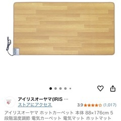 アイリスオーヤマ　木目調ホットカーペット　電気カーペット　
