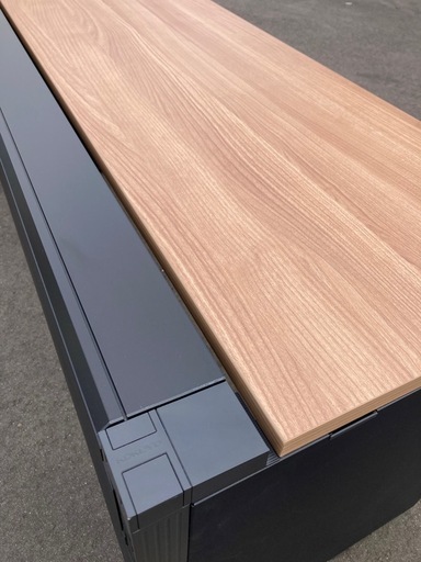 【OF-42】美品 コクヨ ワークヴィスタ 定価16万  平デスク ナチュラル/ブラック 平デスク 事務机 オフィスデスク PCデスク