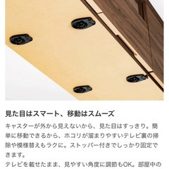 ディノス製テレビボード 幅172cm／隠しキャスター付き・70インチ対応・収納力◎／猫のスペース確保のため出品の画像