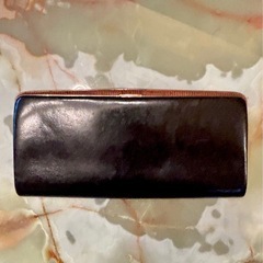 昭和レトロな黒のレザー クラッチバッグ　アンティーク　ビンテージの画像