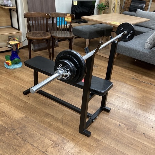 S756 ⭐ FRJAPAN ベンチ＋バーベル＋ダンベルセット 20KG USED