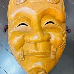 翁面 神楽 能面 飾面 能 狂言 舞踊 壁飾り 木彫 爺 魔除け...