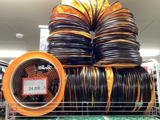 【中古B】スイデン ジェットスイファン SJF-300R-1　本体と延長ホース25M