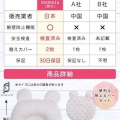 Coperta (コペルタ) ベビー枕 替えカバー付き 新生児～の画像