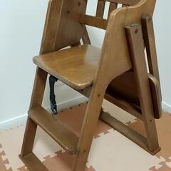 子供用　木製ハイチェアの画像