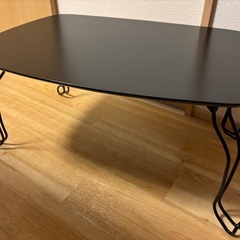 ニトリ　黒　折りたたみローテーブル
