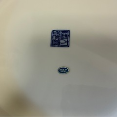 【未使用】丸善窯 大皿 平安花鳥  10号セット　昭和レトロ 陶器製 有田焼 丸善窯 錦絵菊花紋 花型 金縁 の画像