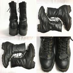 試着交換OK！HATHORNハソーン　70s-80s?Vintage 品　レザーブーツ　size11D〈黒/BLACK/ブラック〉レースアップ編み上げ　ホワイツ　　boots　/ men's 管No.WS5の画像