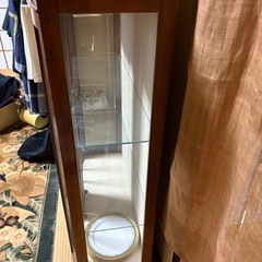 【アンティークキャビネット　飾り棚】イギリス製／引き取り限定（枚方市長尾）の画像