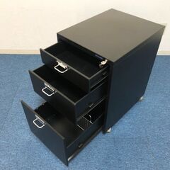 アイリスオーヤマ3段メタルキャビネットMCB-33K ブラック収...