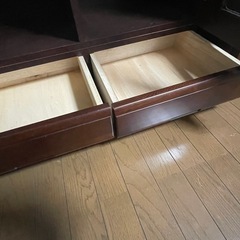 テレビ台　収納棚　本棚　引き出し　3つまとめ売り　フィギュアラック　ガラス棚の画像