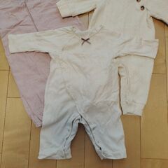 女の子　長袖ロンパースまとめ売り 70-80の画像