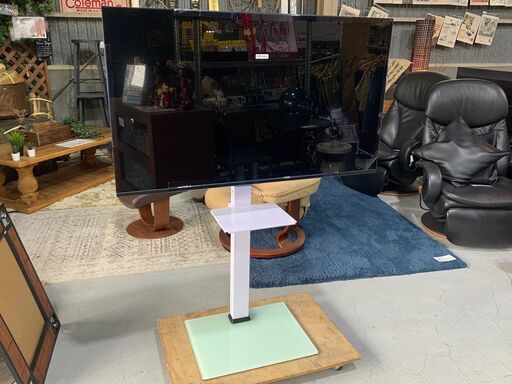 C10☆高年式☆テレビ&スタンドセット GREENHOUSE 50v型4K対応