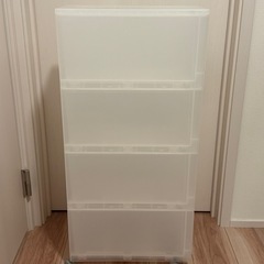 【2つセット】無印良品 ポリプロピレン 収納ストッカー キャスター付3 の画像