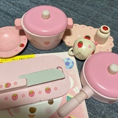 18日まで❗️おままごとセット　苺　女の子　木の　おもちゃ　いち...