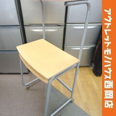 キャスター付き パソコンデスク ベージュ 幅65㎝×奥行48㎝×...