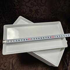 【新品 美濃焼】寿司や焼き魚などの横長スクエア皿10枚セットの画像
