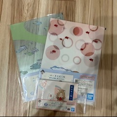 夏目友人帳　にゃんこ先生　ポストカード　クリアファイル　メモ帳　一番くじの画像