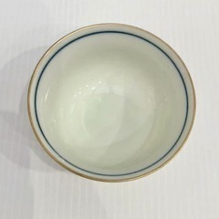 直接引き取り5%OFF　未使用品 名入り食器 10個セット 陶彩 茶器 和食器 コップ 湯呑み 茶道具 煎茶碗 染付 煎茶道具 茶道 保管品 一般家庭用品 601301の画像