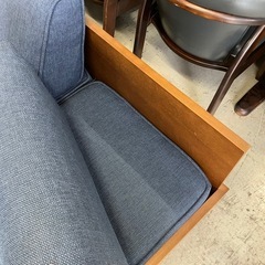 ロ2506-239　ミサワ家具 3人掛けソファ キズ汚れ有りの画像