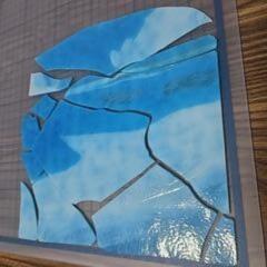 ステンドグラス材料 #19　水色・白・青の画像