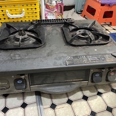 パロマ　ガスコンロ　2口　グリル付き　プロパンガス　LPG