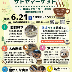 郷山ファクトリー製材所主催「サトヤマーケット」
