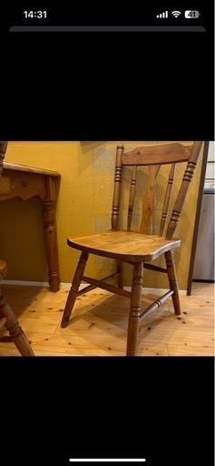 無拓パイン材チェア4脚セット