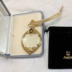☆アクセサリー　細工入りルーペ　サイズ：約7.0ｃｍ　中古品　3...