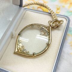 ☆アクセサリー　細工入りルーペ　サイズ：約7.0ｃｍ　中古品　の画像