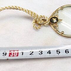 ☆アクセサリー　細工入りルーペ　サイズ：約7.0ｃｍ　中古品　の画像