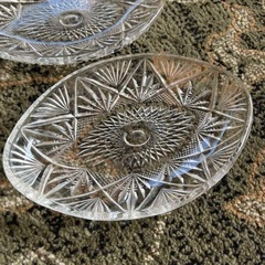 【未使用品】ガラス皿 昭和 レトロ オーバル 楕円 5枚セットの画像