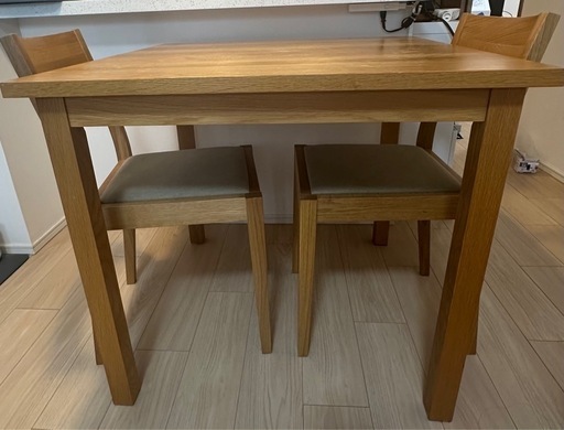 無印良品ダイニングテーブルチェア×2セット