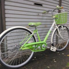 ２４インチの子供自転車です。　前後タイヤ新品交換済みです。の画像