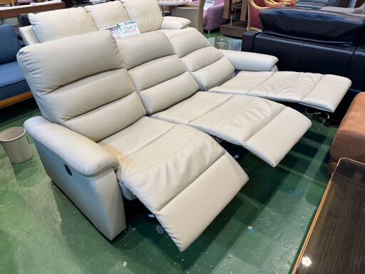 【愛品館八千代店】ニトリ　3人掛電動本革リクライニングソファ　Nビリーバ2本革